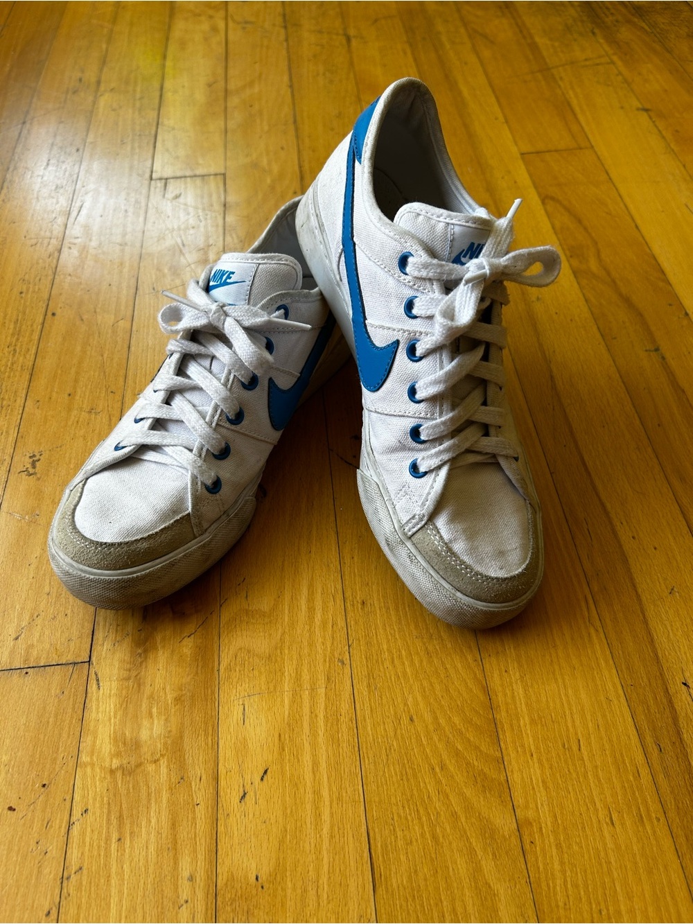 Nike women’s sweet legacy Low-Top Sneakers with Blue Swoosh